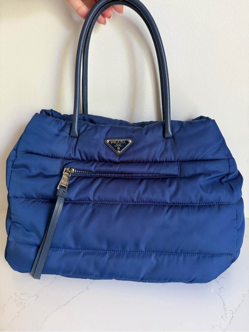 Authentic Prada Tessuto Nylon Tote Bag Blue | Excellent Condition